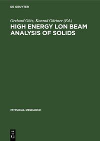 Produktbild: High Energy lon Beam Analysis of Solids