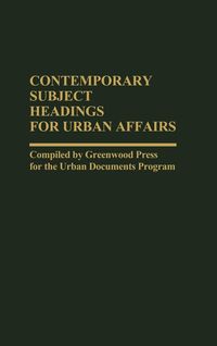 Produktbild: Contemporary Subject Headings for Urban Affairs