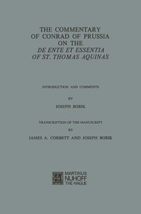 Produktbild: The Commentary of Conrad of Prussia on the De Ente et Essentia of St. Thomas Aquinas