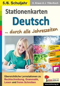 Produktbild: Stationenlernen Deutsch durch alle Jahreszeiten / Klasse 5-6