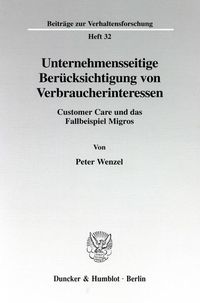 Produktbild: Unternehmensseitige Ber&uuml;cksichtigung von Verbraucherinteressen.