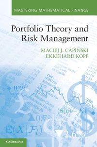 Produktbild: Portfolio Theory and Risk Management