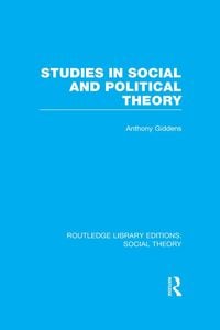 Produktbild: Studies in Social and Political Theory (RLE Social Theory)