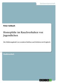 Produktbild: Homophilie im Rauchverhalten von Jugendlichen