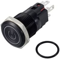 Produktbild: TRU COMPONENTS TC-12647464 Druckschalter 250 V/AC 3 A 1 x Aus/(Ein) IP65 Rot rastend Aluminium, eloxiert 1 St.