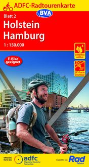 Produktbild: ADFC-Radtourenkarte 2 Holstein Hamburg 1:150.000, rei&szlig;- und wetterfest, E-Bike geeignet, GPS-Tracks Download