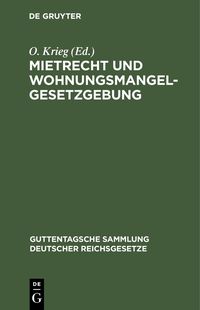 Produktbild: Mietrecht und Wohnungsmangelgesetzgebung