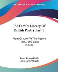 Produktbild: The Family Library Of British Poetry Part 1