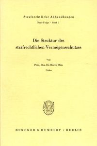 Produktbild: Die Struktur des strafrechtlichen Verm&ouml;gensschutzes.
