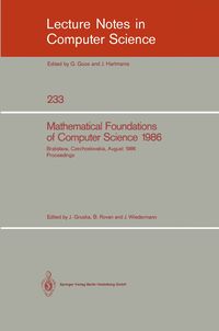 Produktbild: Mathematical Foundations of Computer Science 1986
