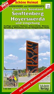 Produktbild: Radwander- und Wanderkarte Lausitzer Seenland, Senftenberg, Hoyerswerda und Umgebung 1 : 50 000