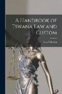 Produktbild: A Handbook of Tswana Law and Custom