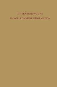Produktbild: Unternehmung und Unvollkommene Information