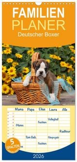 Produktbild: Familienplaner 2026 - Deutscher Boxer 2026 mit 5 Spalten (Wandkalender, 21 x 45 cm) CALVENDO