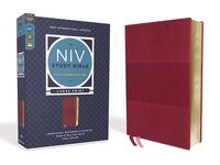 Produktbild: NIV Study Bible, Fully Revised Edition, Large Print, Leathersoft, Burgundy, Red Letter, Comfort Print