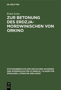 Produktbild: Zur Betonung des Erdzja-Mordwinischen von Orkino