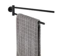 Produktbild: Handtuchhalter Mod. Bosio Black matt mit 2 Armen, rostfrei