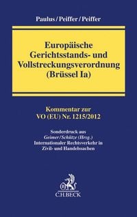 Produktbild: Europ&auml;ische Gerichtsstands- und Vollstreckungsverordnung (Br&uuml;ssel Ia)