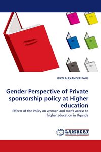 Produktbild: Gender Perspective of Private sponsorship policy at Higher education