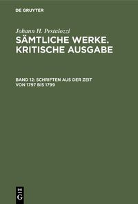 Produktbild: Schriften aus der Zeit von 1797 bis 1799