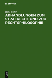 Produktbild: Abhandlungen zum Strafrecht und zur Rechtsphilosophie