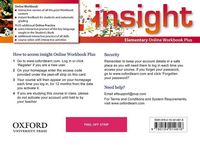 Produktbild: Insight: Elementary: Online Workbook Plus - Card with Access
