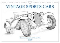 Produktbild: Vintage Sports Cars (Wandkalender 2026 DIN A4 quer), CALVENDO Monatskalender