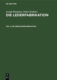 Produktbild: Die Oberlederfabrikation