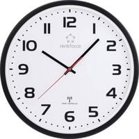 Produktbild: Renkforce RF-6826036 Funk Wanduhr 32cm x 45.5mm Wei&szlig;/Schwarz