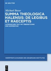 Produktbild: Summa theologica Halensis: De legibus et praeceptis