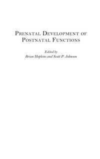 Produktbild: Prenatal Development of Postnatal Functions