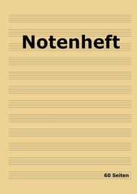 Produktbild: Notenheft: DIN A4 Notenlinienheft | 60 Seiten mit 12 Notenzeilen / Systeme pro Blatt | Papier 90g/m&sup2; | Musikheft mit Notenlinien