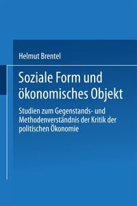 Produktbild: Soziale Form und &ouml;konomisches Objekt