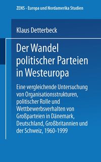 Produktbild: Der Wandel politischer Parteien in Westeuropa