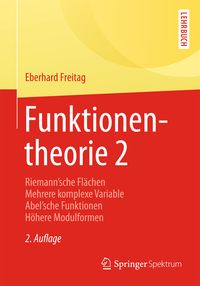 Bild vom Artikel Funktionentheorie 2 vom Autor Eberhard Freitag