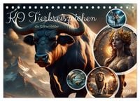 Produktbild: KI Tierkreiszeichen (Tischkalender 2027 DIN A5 quer), CALVENDO Monatskalender