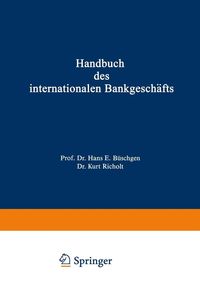Produktbild: Handbuch des internationalen Bankgesch&auml;fts