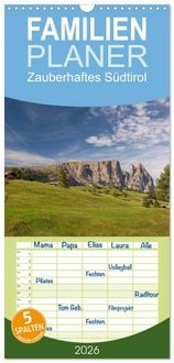 Produktbild: Familienplaner 2026 - Zauberhaftes S&uuml;dtirol mit 5 Spalten (Wandkalender, 21 x 45 cm) CALVENDO
