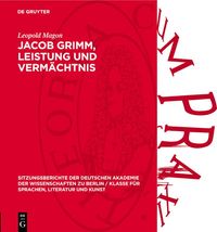 Produktbild: Jacob Grimm, Leistung und Verm&auml;chtnis