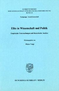 Produktbild: Elite in Wissenschaft und Politik.