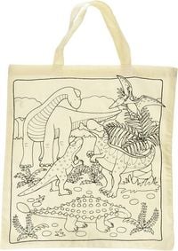Produktbild: Goki 58809 - Baumwollbeutel Dinosaurier, 38x42cm, kreativ bemalen, 1 Stück