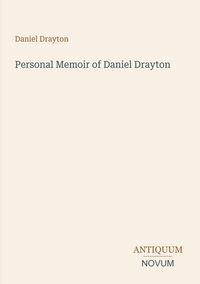 Produktbild: Personal Memoir of Daniel Drayton
