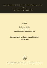 Produktbild: Brennverhalten von Tonen in verschiedenen Atmosph&auml;ren