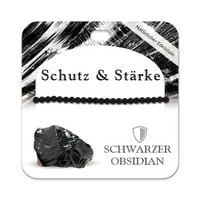 Produktbild: Schwarzer Obsidian 4 mm Kugelarmband