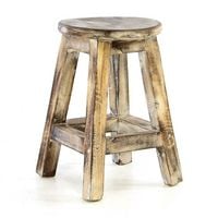Produktbild: Vintage Hocker geflammt 40cm