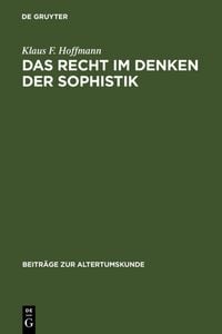 Produktbild: Das Recht im Denken der Sophistik