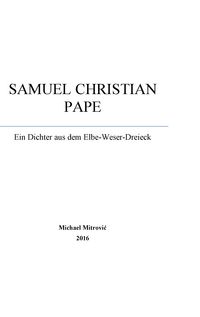 Produktbild: Samuel Christian Pape