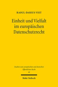 Produktbild: Einheit und Vielfalt im europ&auml;ischen Datenschutzrecht