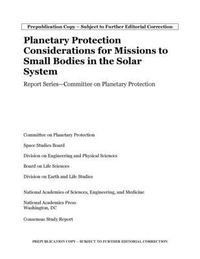 Produktbild: Planetary Protection Considerations for Missions to Solar System Small Bodies