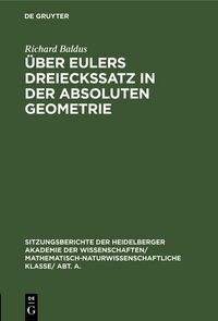 Produktbild: &Uuml;ber Eulers Dreieckssatz in der absoluten Geometrie